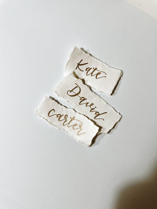 Deckle-Edged Placecards
